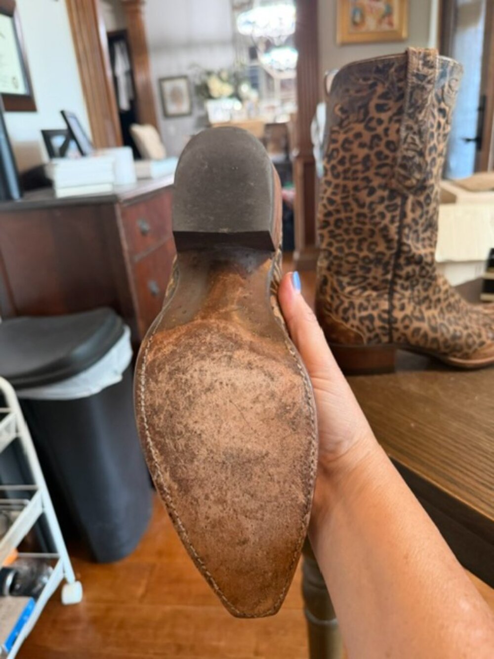 Lucchese RAREDiva Angiola Limited Ed. Cowboy Boots Women 9B Leopard Print 90/120 - Picture 9 of 15